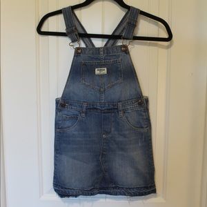 Girls Denim Overall Skirt